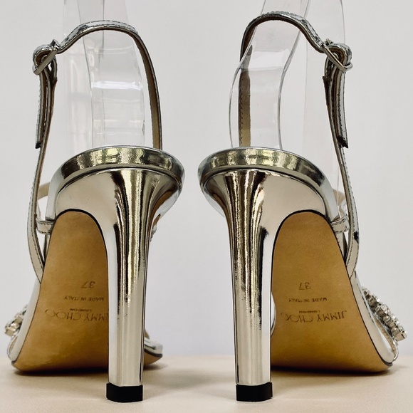 Jimmy Choo Off-White Meira 85 Heeled Slingback Heels / Sandals US7 - Picture 15 of 15